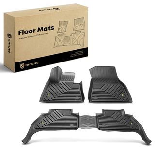 3 Pcs Front & Rear Black TPE textured Floor Mats Liners for BMW X5 G05 2019-2023