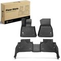 3 Pcs Front & Rear Black TPE textured Floor Mats Liners for 2023 BMW X5