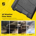 2 Pcs Front Black TPE textured Floor Mats Liners for 2011 Ram 1500