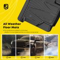 3 Pcs Front & Rear Black TPE textured Floor Mats Liners for 2016 Ford F-150