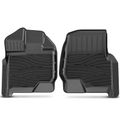 2 Pcs Front Black TPE textured Floor Mats Liners for 2020 Ford F-150