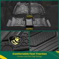 3 Pcs Front & Rear Black TPE textured Floor Mats Liners for Honda Civic 2016-2022