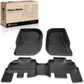 3 Pcs Front & Rear Black TPE textured Floor Mats Liners for 2015 Jeep Wrangler