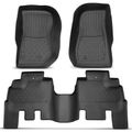 3 Pcs Front & Rear Black TPE textured Floor Mats Liners for 2015 Jeep Wrangler