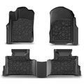 3 Pcs Front & Rear Black TPE textured Floor Mats Liners for 2017 Jeep Grand Cherokee