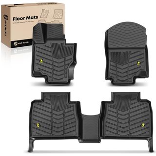 3 Pcs Front & Rear Black TPE textured Floor Mats Liners for Mercedes-Benz V167 GLE350 Sport Utility