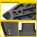 3 Pcs Front & Rear Black TPE textured Floor Mats Liners for Toyota RAV4 2019-2023 Sport Utility