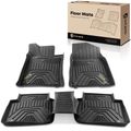 3 Pcs Front & Rear Black TPE textured Floor Mats Liners for 2018 Toyota Camry