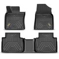 3 Pcs Front & Rear Black TPE textured Floor Mats Liners for 2018 Toyota Camry