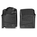 2 Pcs Front Black TPE textured Floor Mats Liners for Toyota Tundra 2012-2021