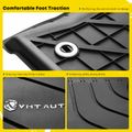 3 Pcs Front & Rear Black TPE textured Floor Mats Liners for Toyota Tundra 22-23 Crew Cab Pickup