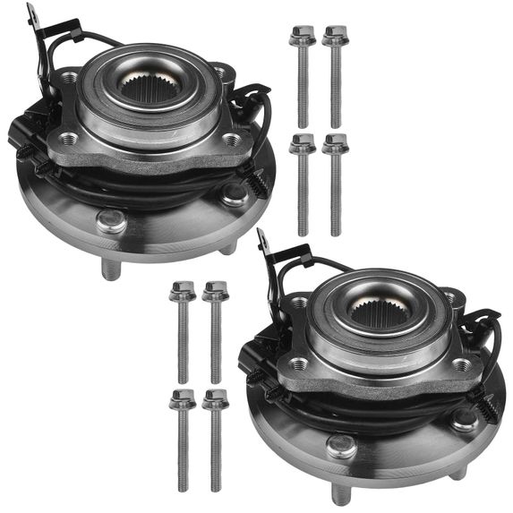 2 Pcs Rear Wheel Bearing & Hub Assembly with ABS Sensor for Dodge Journey L4 2.4L