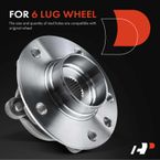 Rear Driver or Passenger Wheel Bearing & Hub Assembly for Fiat 500X Jeep Compass Renegade