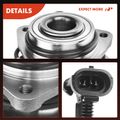 2 Pcs Front Wheel Bearing & Hub Assembly with ABS Sensor for 1998 GMC Jimmy