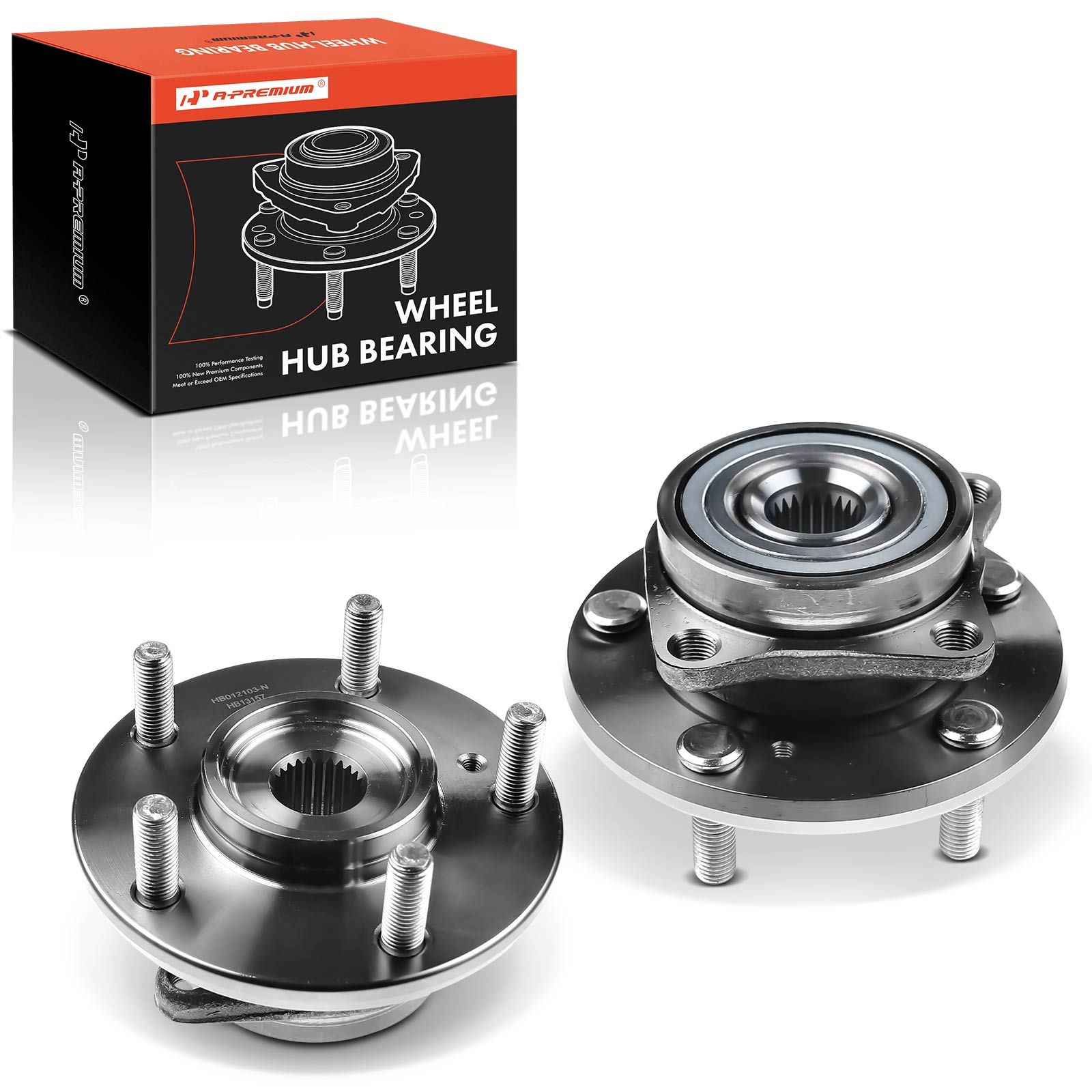 2 Pcs Front Wheel Bearing & Hub Assembly for 2002 Chrysler Sebring