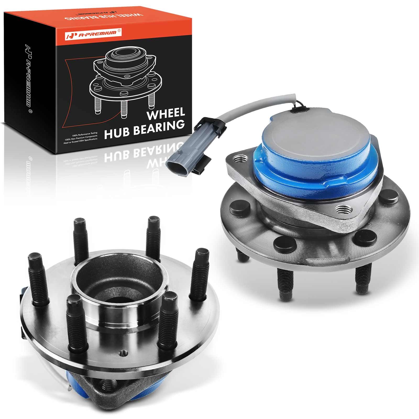 2 Pcs Wheel Bearing & Hub Assembly with ABS Sensor for Chevy Uplander