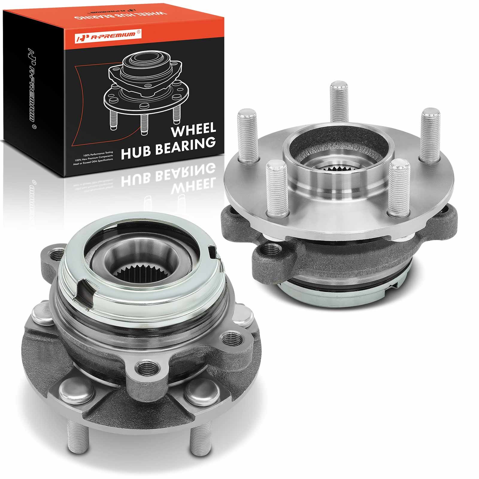 SCITOO Wheel Hub Wheel Bearing Assembly Front 515127 Fit For Infiniti QX56 2011-2013 For Infiniti QX80 2014-2016 6 Lugs Wheel Hub Bearing