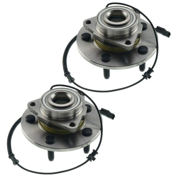 2 Pcs Front Wheel Bearing & Hub Assembly with ABS Sensor for Dodge Ram 1500 2009 2010 2011