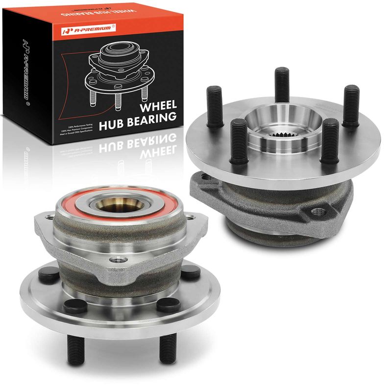 2 Pcs Front Wheel Bearing & Hub Assembly for 1989 Jeep Cherokee