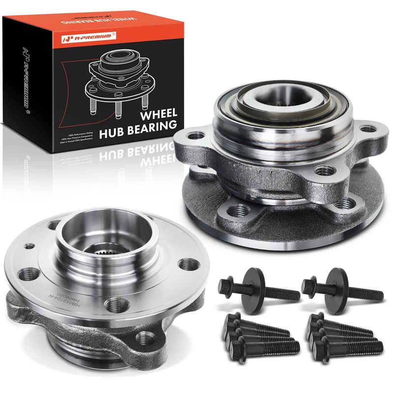 2 Pcs Front Wheel Bearing & Hub Assembly for 2009 Volvo XC90