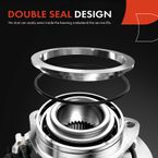 2 Pcs Front Wheel Bearing & Hub Assembly for Dodge Dakota 97-04 Durango RWD