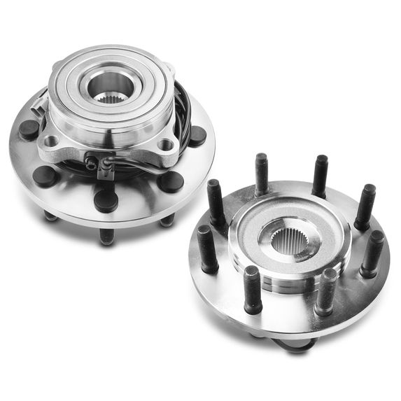 2 Pcs Front Wheel Bearing & Hub Assembly with ABS Sensor for Dodge Ram 2500 3500 2000-2002