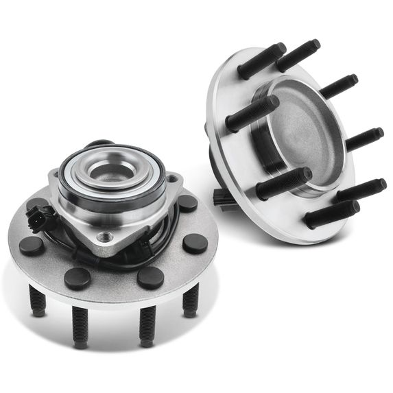 2 Pcs Front Wheel Bearing & Hub Assembly with ABS Sensor for Dodge Ram 2500 3500 RWD