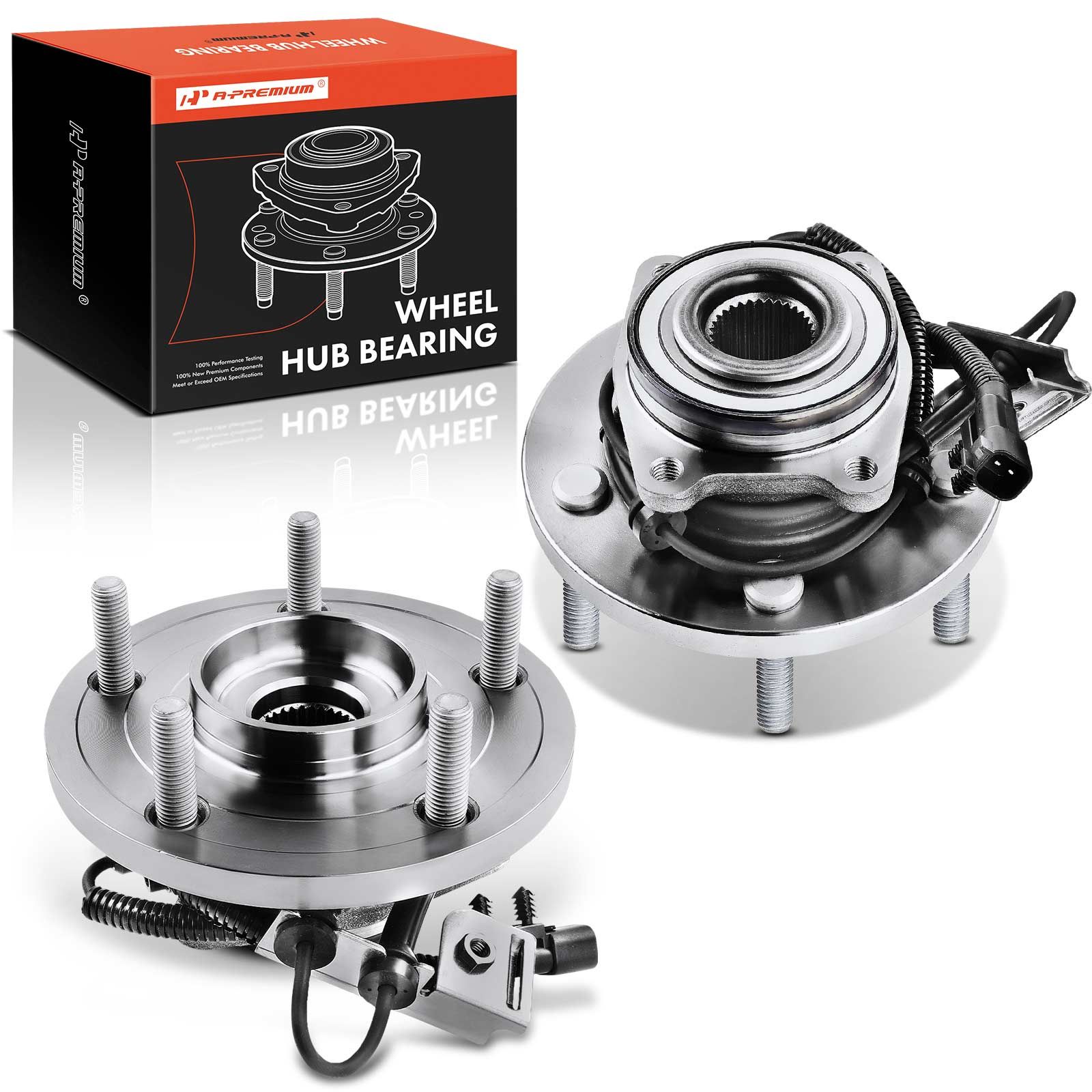 2 Pcs Front Wheel Bearing & Hub Assembly with ABS for 2008-2011 Chrysler Town & Country