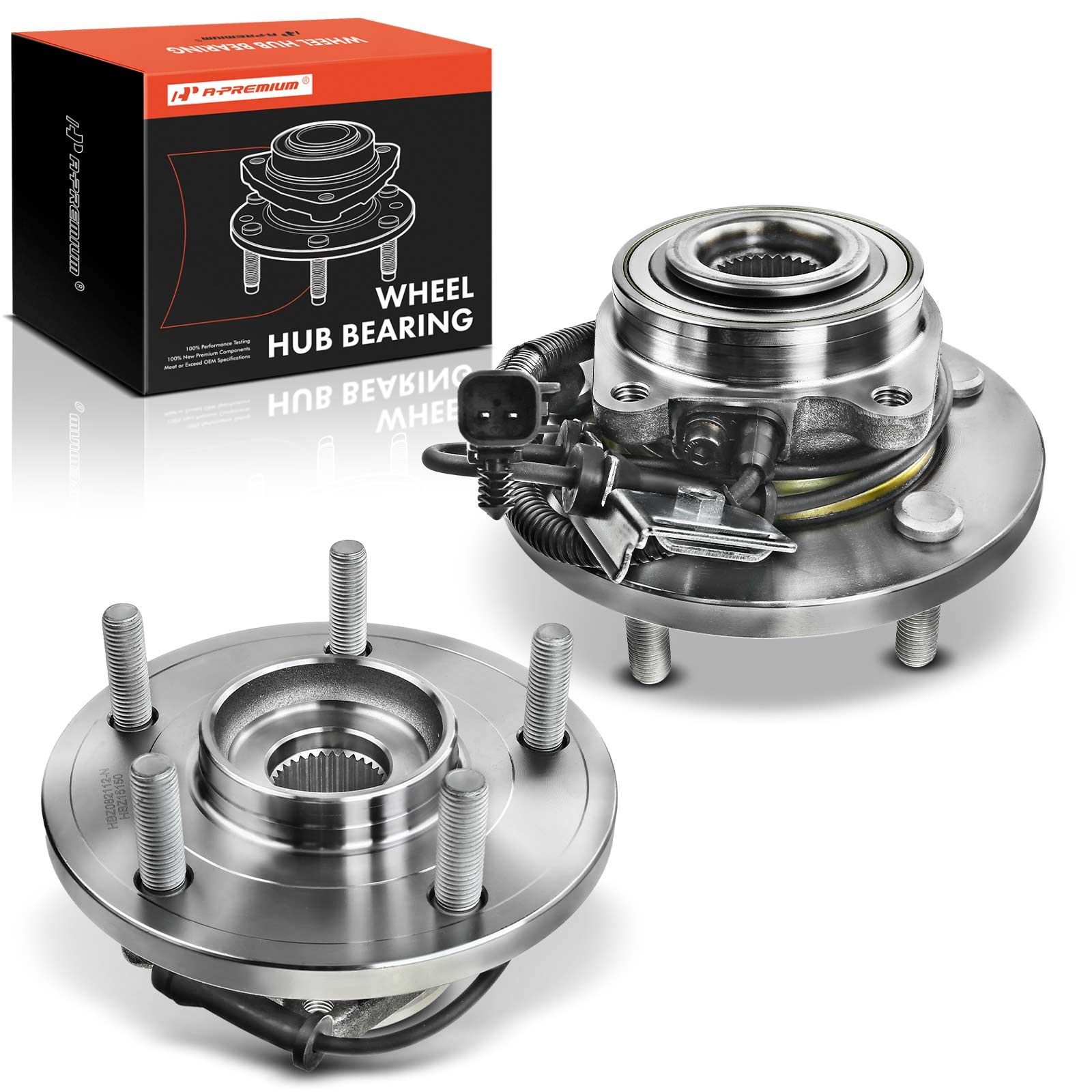 2 Pcs Front Wheel Bearing & Hub Assembly for Ram C/V Dodge Grand Caravan Chrysler VW