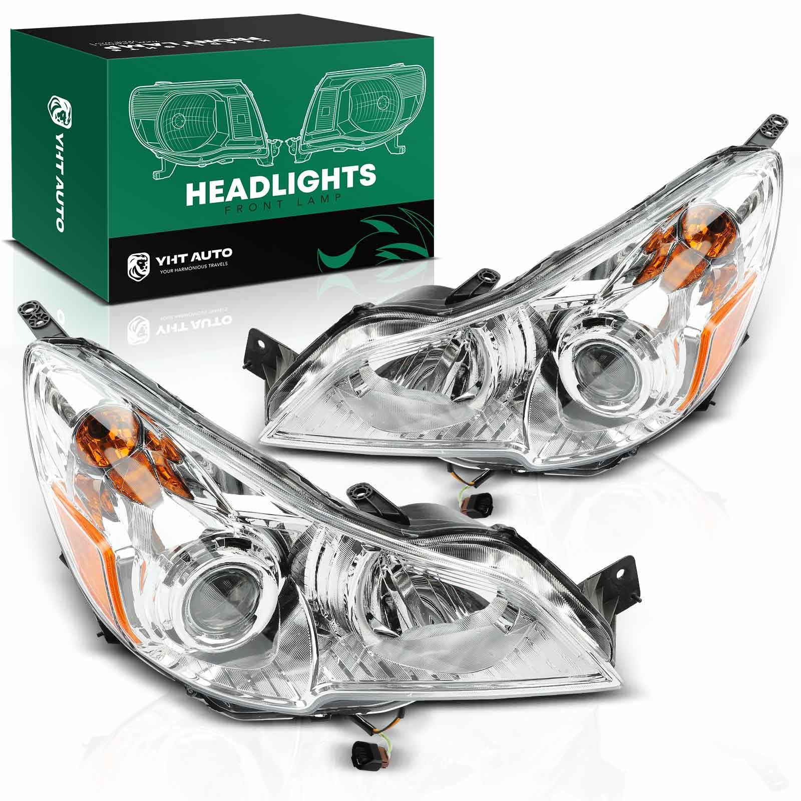 Front Halogen Headlights Assembly H7 9005 without Bulb for 2010-2014 Subaru Outback