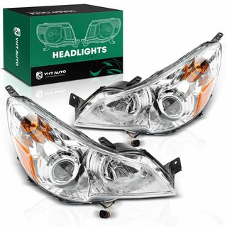 Front Halogen Headlights Assembly H7 9005 without Bulb for Subaru Legacy Outback