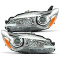 2 Pcs Clear Black Front Halogen Headlights Assembly for 2016 Toyota Camry