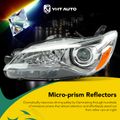 2 Pcs Clear Black Front Halogen Headlights Assembly for 2016 Toyota Camry