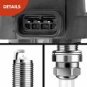 6 Pcs Black Ignition Coil & 6 Pcs IRIDIUM Spark Plug Kit for Acura MDX Honda Pilot 3.5L