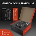 8 Pcs Ignition Coil & 8 Pcs IRIDIUM Spark Plug Kit for 2009 Jaguar Super V8 4.2L V8