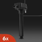 6 Pcs Black Ignition Coil & 6 Pcs IRIDIUM Spark Plug Kit for Dodge Durango Jeep Ram VW