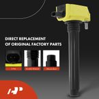 6 Pcs Yellow Ignition Coil & 6 Pcs IRIDIUM Spark Plug Kit for Dodge Durango Charger Jeep