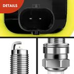 6 Pcs Yellow Ignition Coil & 6 Pcs IRIDIUM Spark Plug Kit for Dodge Durango Charger Jeep