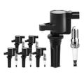 6 Pcs Black Ignition Coil & 6 Pcs IRIDIUM Spark Plug Kit for 2003 Lincoln LS