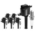 6 Pcs Black Ignition Coil & 6 Pcs IRIDIUM Spark Plug Kit for 2004 Chevrolet Epica