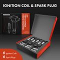 Contents of A-Premium 2010 Volvo V70  ignition coil &  spark plug kit