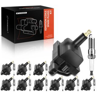 10 Pcs Black Ignition Coil & 10 Pcs IRIDIUM Spark Plug Kit for Chrysler Viper SRT 8.4L