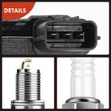2 Pcs Ignition Coil & 4 Pcs IRIDIUM Spark Plug Kits for Suzuki Esteem 1999-2001