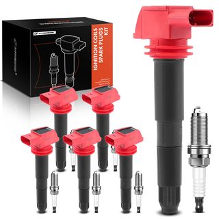 6 Pcs Ignition Coil & IRIDIUM Spark Plug Kits for Porsche Cayenne Panamera 4.8L