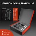 4 Pcs Ignition Coil & IRIDIUM Spark Plug Kits for Subaru Legacy Forester Outback