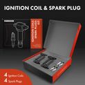 4 Pcs Ignition Coil & IRIDIUM Spark Plug Kits for Suzuki Sidekick 1996-1997 1.8L