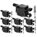 8 Pcs Ignition Coil & IRIDIUM Spark Plug Kits for 2019 GMC Sierra 1500 6.2L V8