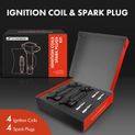 4 Pcs Ignition Coil & 4 Pcs IRIDIUM Spark Plug Kit for Audi A3 A4 A6 Q5 VW Jetta Passat