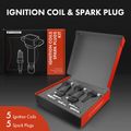 5 Pcs Ignition Coil & 5 Pcs IRIDIUM Spark Plug Kits for 2009 Volvo V50