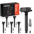 6 Pcs Black Ignition Coil & 6 Pcs IRIDIUM Spark Plug Kit for Dodge Durango Jeep Ram